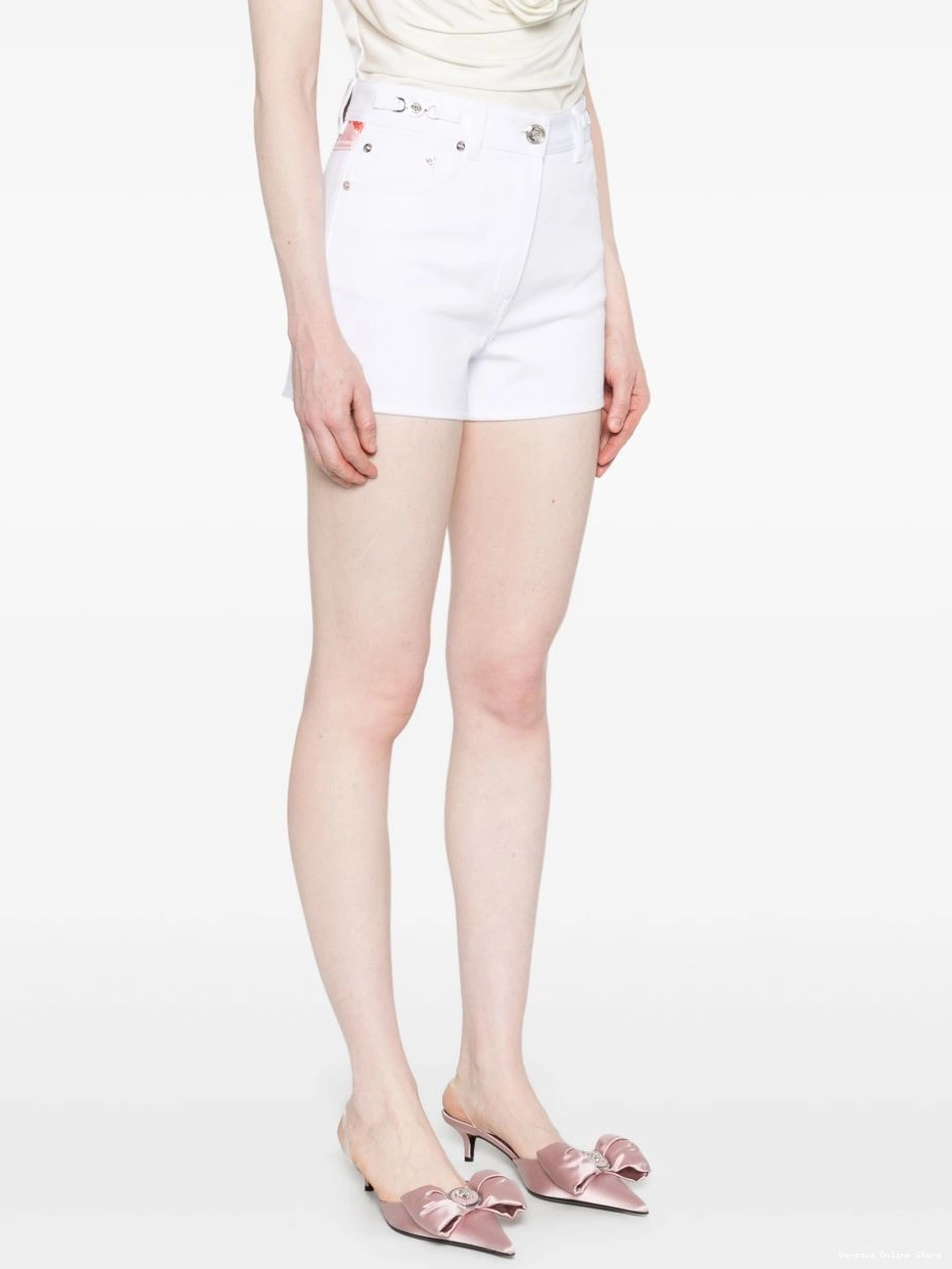Affordable Sea-print Barocco shorts Versace denim Women 0710